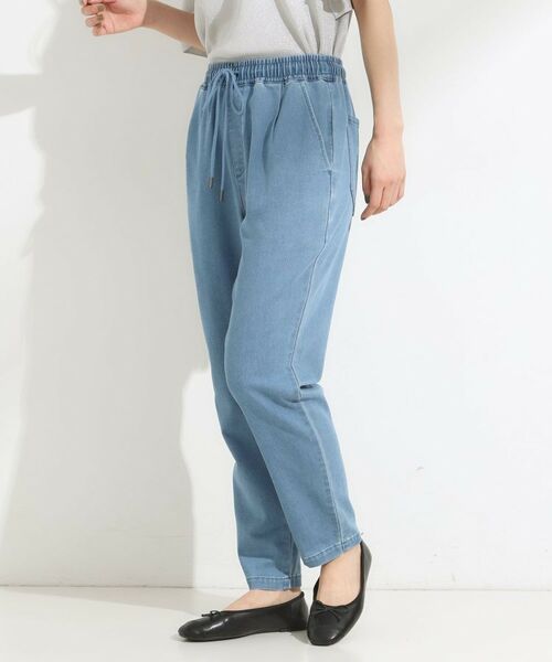 SHOO・LA・RUE / シューラルー デニムパンツ | 【SS-LL/美脚シルエット】デニムイージーテーパードパンツ | 詳細12