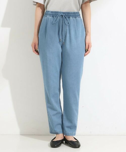SHOO・LA・RUE / シューラルー デニムパンツ | 【SS-LL/美脚シルエット】デニムイージーテーパードパンツ | 詳細21