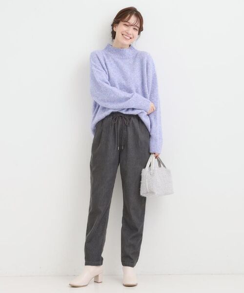 SHOO・LA・RUE / シューラルー デニムパンツ | 【SS-LL/美脚シルエット】デニムイージーテーパードパンツ | 詳細4