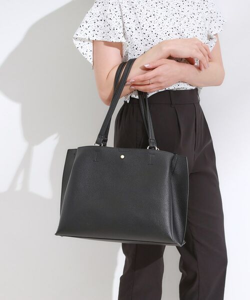 SHOO・LA・RUE/シューラルー 【軽量】ふわっと軽いトートバッグ【A4】 ブラック(019) 00 SHOO・LA・RUE/シューラルー 【軽量】ふわっと軽いトートバッグ【A4】 ブラック(019) 00