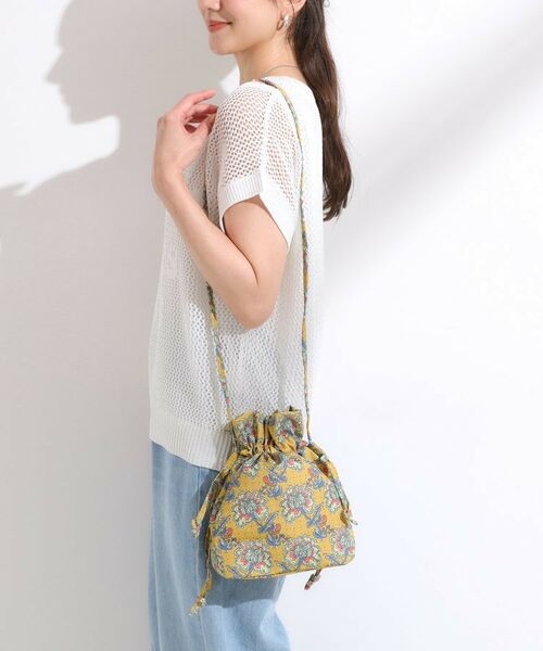 SHOO・LA・RUE / シューラルー ショルダーバッグ | ころんとしたフォルムが魅力 ラタプリント 巾着ショルダーバッグ | 詳細1