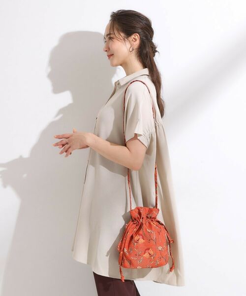 SHOO・LA・RUE / シューラルー ショルダーバッグ | ころんとしたフォルムが魅力 ラタプリント 巾着ショルダーバッグ | 詳細3