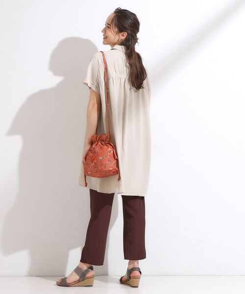 SHOO・LA・RUE / シューラルー ショルダーバッグ | ころんとしたフォルムが魅力 ラタプリント 巾着ショルダーバッグ | 詳細4