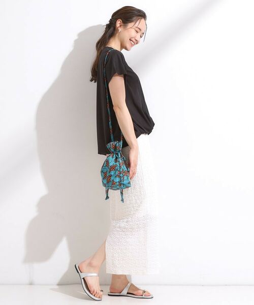 SHOO・LA・RUE / シューラルー ショルダーバッグ | ころんとしたフォルムが魅力 ラタプリント 巾着ショルダーバッグ | 詳細6