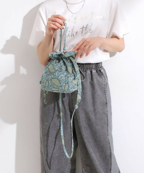 SHOO・LA・RUE / シューラルー ショルダーバッグ | ころんとしたフォルムが魅力 ラタプリント 巾着ショルダーバッグ | 詳細7