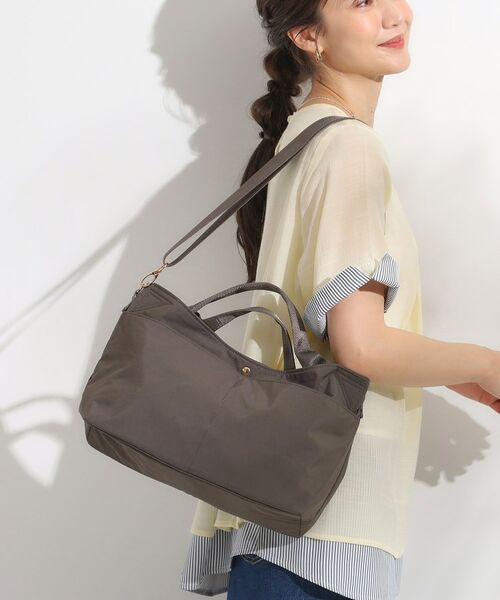 SHOO・LA・RUE / シューラルー トートバッグ | 【撥水】2WAY口元くったりトートバッグ(ブラウン(044))