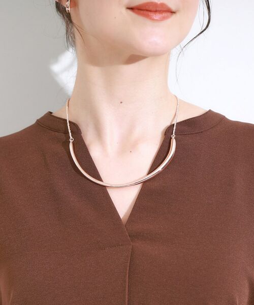 SHOO・LA・RUE / シューラルー ネックレス・ペンダント・チョーカー | 【2WAY】メタルカーブネックレス | 詳細4