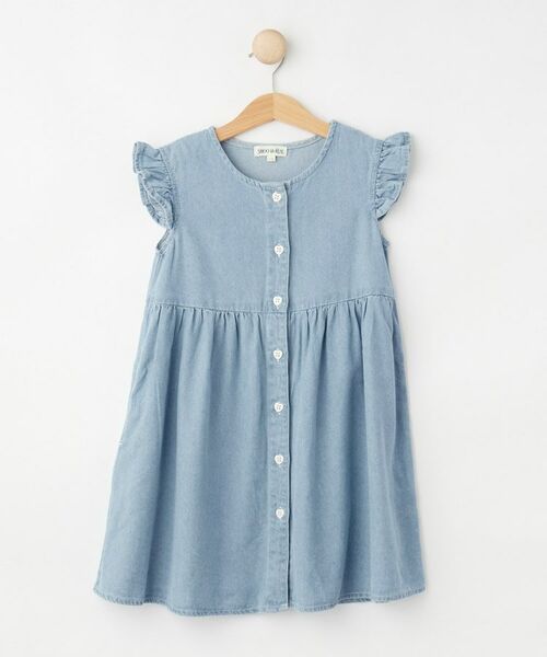 SHOO・LA・RUE / シューラルー ロング・マキシ丈ワンピース | 【100-150cm/ひんやり】ハートボタンデニムワンピース | 詳細1