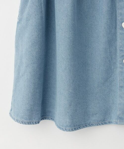 SHOO・LA・RUE / シューラルー ロング・マキシ丈ワンピース | 【100-150cm/ひんやり】ハートボタンデニムワンピース | 詳細6