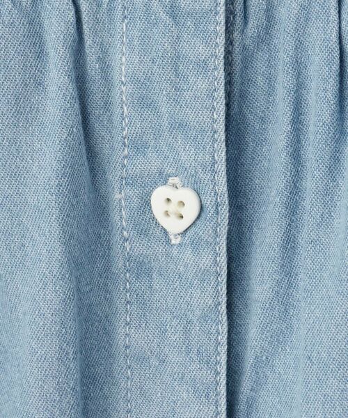 SHOO・LA・RUE / シューラルー ロング・マキシ丈ワンピース | 【100-150cm/ひんやり】ハートボタンデニムワンピース | 詳細8