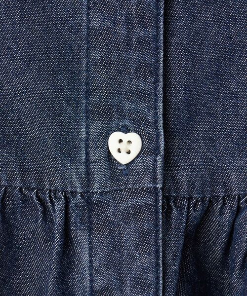 SHOO・LA・RUE / シューラルー ロング・マキシ丈ワンピース | 【100-150cm/ひんやり】ハートボタンデニムワンピース | 詳細9