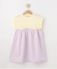 SHOO・LA・RUE / シューラルー ミニ丈・ひざ丈ワンピース | 【100-120cm】フラワージャガードドッキングワンピース