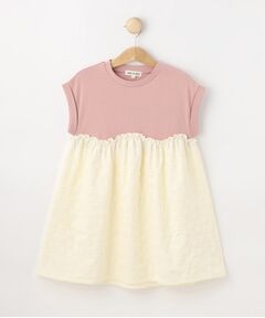 SHOO・LA・RUE / シューラルー ミニ丈・ひざ丈ワンピース | 【100-120cm】フラワージャガードドッキングワンピース