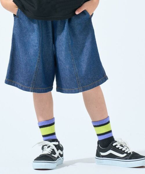 SHOO・LA・RUE / シューラルー ショート・ハーフ・半端丈パンツ | 【100-150cm/ひんやり】ゆったりシルエットの デニムハーフパンツ | 詳細8