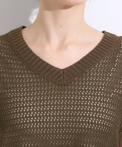 SHOO・LA・RUE / シューラルー ニット・セーター | 【S-LL】裾フリンジマクラメVネックニット | 詳細16