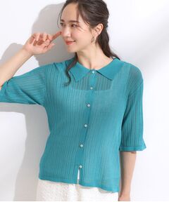 SHOO・LA・RUE / シューラルー ニット・セーター | 【洗える/S-LL】大人のシアー感 キラキラ リブニット