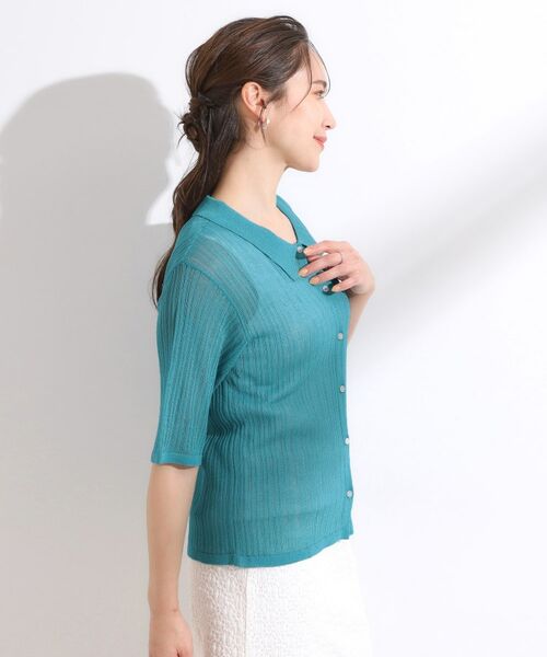 SHOO・LA・RUE / シューラルー ニット・セーター | 【洗える/S-LL】大人のシアー感 キラキラ リブニット | 詳細10