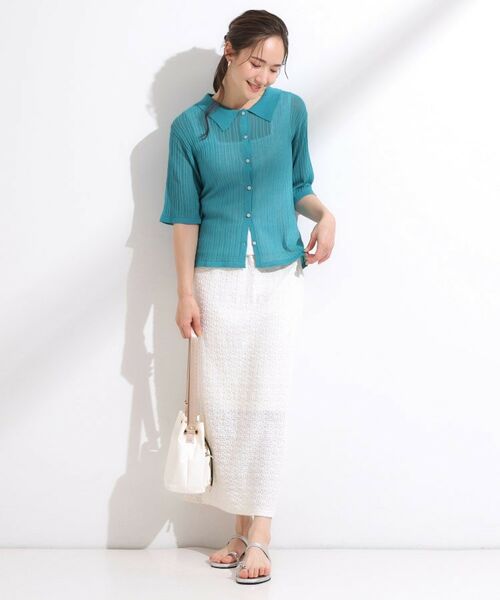 SHOO・LA・RUE / シューラルー ニット・セーター | 【洗える/S-LL】大人のシアー感 キラキラ リブニット | 詳細11