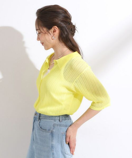 SHOO・LA・RUE / シューラルー ニット・セーター | 【洗える/S-LL】大人のシアー感 キラキラ リブニット | 詳細2