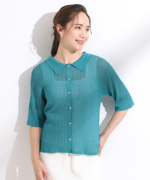 SHOO・LA・RUE / シューラルー ニット・セーター | 【洗える/S-LL】大人のシアー感 キラキラ リブニット | 詳細9