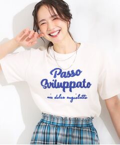 SHOO・LA・RUE / シューラルー Tシャツ | 【ひんやり/S-LL】サガラ刺繍ロゴTシャツ