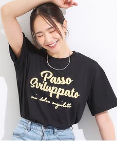 SHOO・LA・RUE / シューラルー Tシャツ | 【ひんやり/S-LL】サガラ刺繍ロゴTシャツ