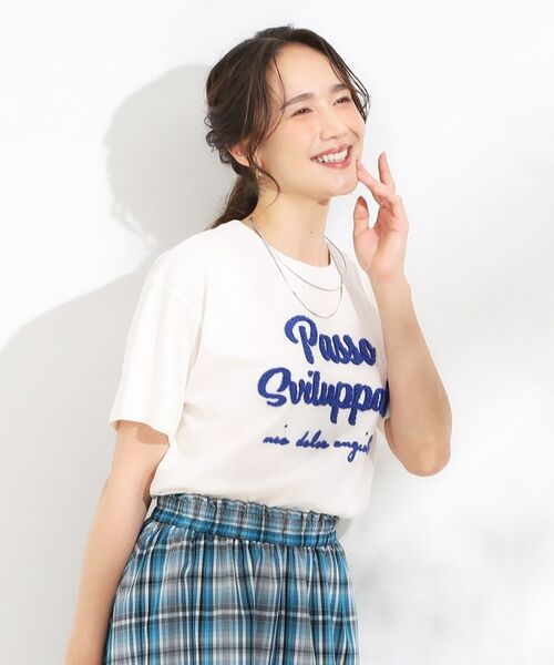 SHOO・LA・RUE / シューラルー Tシャツ | 【ひんやり/S-LL】サガラ刺繍ロゴTシャツ | 詳細10