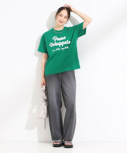 SHOO・LA・RUE / シューラルー Tシャツ | 【ひんやり/S-LL】サガラ刺繍ロゴTシャツ | 詳細7