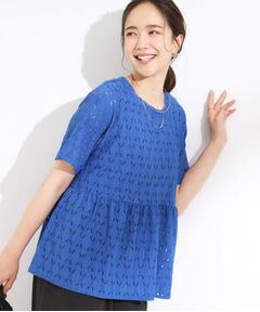 SHOO・LA・RUE / シューラルー カットソー | 【S-LL】インせず決まる レースペプラムトップス