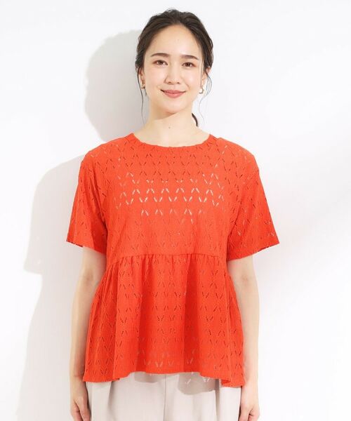 SHOO・LA・RUE / シューラルー カットソー | 【S-LL】インせず決まる レースペプラムトップス | 詳細13