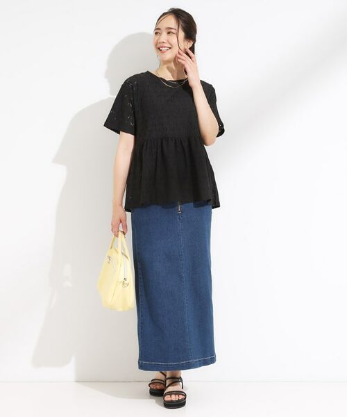 SHOO・LA・RUE / シューラルー カットソー | 【S-LL】インせず決まる レースペプラムトップス | 詳細3