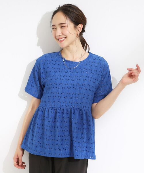 SHOO・LA・RUE / シューラルー カットソー | 【S-LL】インせず決まる レースペプラムトップス | 詳細5