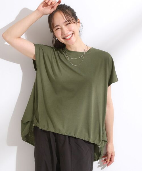 SHOO・LA・RUE / シューラルー カットソー | 【ひんやり】裾が絞れる フレンチスリーブトップス | 詳細5