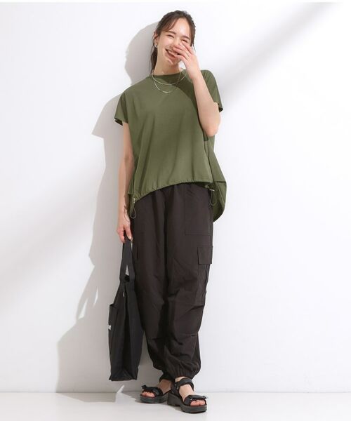 SHOO・LA・RUE / シューラルー カットソー | 【ひんやり】裾が絞れる フレンチスリーブトップス | 詳細7