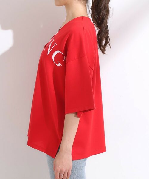 SHOO・LA・RUE / シューラルー カットソー | 【洗える】Vネックですっきり見え ロゴトップス | 詳細14