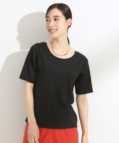 SHOO・LA・RUE / シューラルー カットソー | 【S-LL/ひんやり/前後2WAY】シンプルだから使いやすい テレコTシャツ | 詳細10