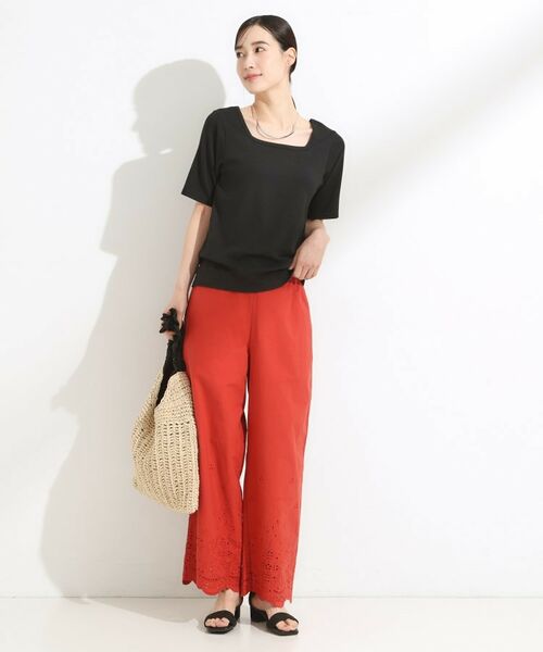 SHOO・LA・RUE / シューラルー カットソー | 【S-LL/ひんやり/前後2WAY】シンプルだから使いやすい テレコTシャツ | 詳細12