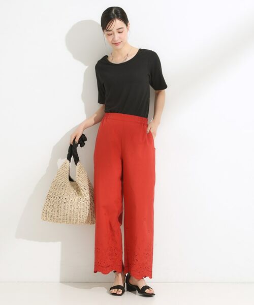 SHOO・LA・RUE / シューラルー カットソー | 【S-LL/ひんやり/前後2WAY】シンプルだから使いやすい テレコTシャツ | 詳細13