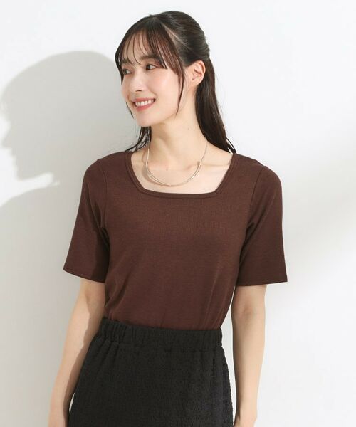 SHOO・LA・RUE / シューラルー カットソー | 【S-LL/ひんやり/前後2WAY】シンプルだから使いやすい テレコTシャツ | 詳細15