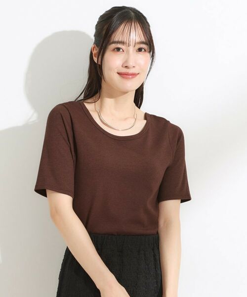 SHOO・LA・RUE / シューラルー カットソー | 【S-LL/ひんやり/前後2WAY】シンプルだから使いやすい テレコTシャツ | 詳細17