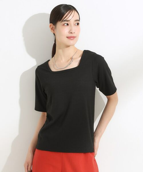 SHOO・LA・RUE / シューラルー カットソー | 【S-LL/ひんやり/前後2WAY】シンプルだから使いやすい テレコTシャツ | 詳細8