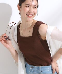 SHOO・LA・RUE / シューラルー キャミソール・チューブトップ | 【洗える/ひんやり／前後2WAY】テレコタンクトップ