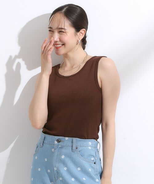 SHOO・LA・RUE / シューラルー キャミソール・チューブトップ | 【洗える/ひんやり／前後2WAY】テレコタンクトップ | 詳細17