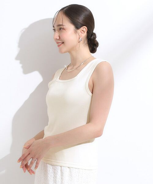 SHOO・LA・RUE / シューラルー キャミソール・チューブトップ | 【洗える/ひんやり／前後2WAY】テレコタンクトップ | 詳細2