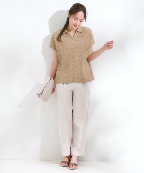 SHOO・LA・RUE / シューラルー カットソー | 【S-LL】一枚で着映え フレンチスリーブ ポロスキッパートップス | 詳細11