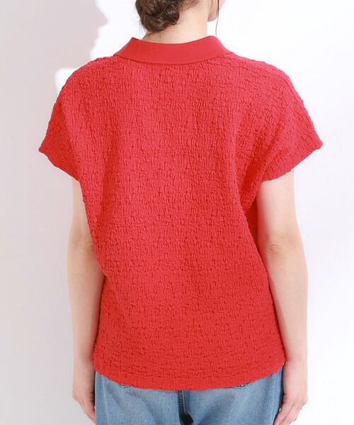 SHOO・LA・RUE / シューラルー カットソー | 【S-LL】一枚で着映え フレンチスリーブ ポロスキッパートップス | 詳細19