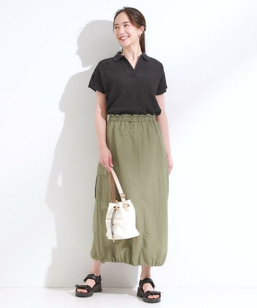 SHOO・LA・RUE / シューラルー カットソー | 【S-LL】一枚で着映え フレンチスリーブ ポロスキッパートップス | 詳細7