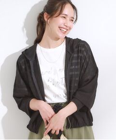 SHOO・LA・RUE / シューラルー カーディガン・ボレロ | 【UV/水陸両用】手の甲まで隠れる レースボーダー ラッシュガードパーカ