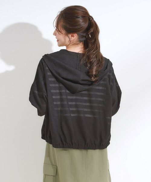 SHOO・LA・RUE / シューラルー カーディガン・ボレロ | 【UV/水陸両用】手の甲まで隠れる レースボーダー ラッシュガードパーカ | 詳細2