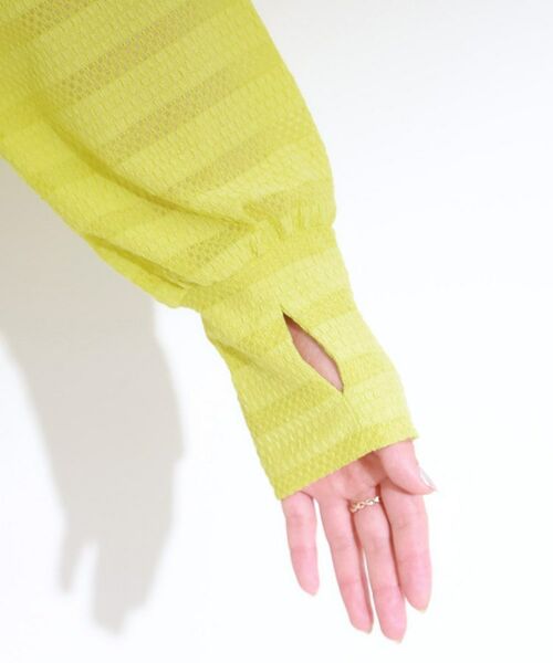 SHOO・LA・RUE / シューラルー カーディガン・ボレロ | 【UV/水陸両用】手の甲まで隠れる レースボーダー ラッシュガードパーカ | 詳細20